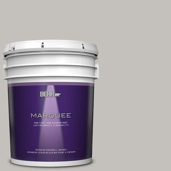 BEHR MARQUEE 5 gal. #PPU18-10 Natural Gray One-Coat Hide Eggshell Enamel Interior Paint & Primer