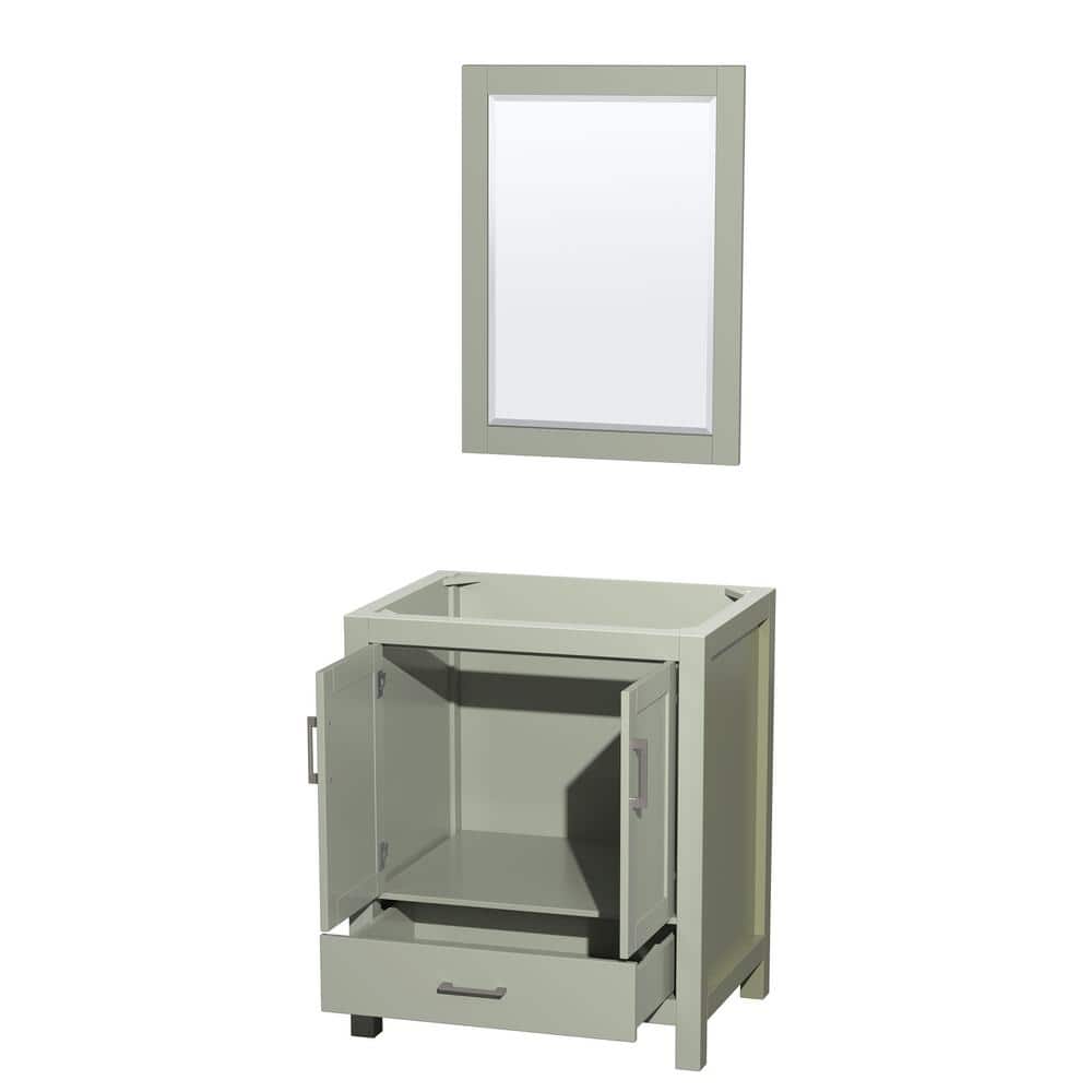 Sheffield Light Green 30" Single Vanity Base with Brushed Nickel Hardware