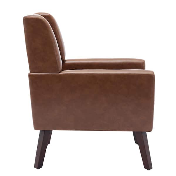 Uixe Coffee PU Leather Upholstery Arm Chair (Set of 1) SF0003-P-CF