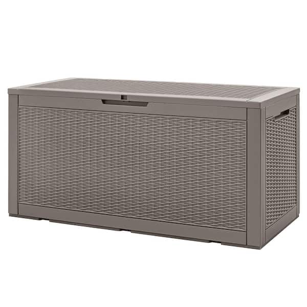 Unbranded 100 Gal. Taupe Resin Deck Box