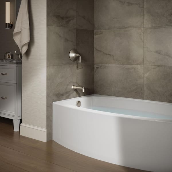 Expanse 60 in. x 32 in. Soaking Bathtub with Left-Hand Drain in White