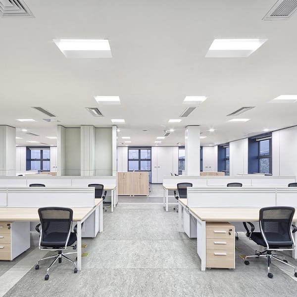 1-Pack 2 ft. Square 28W 3500 Lumen Integrated LED Troffer for Grid Ceilings 4000K