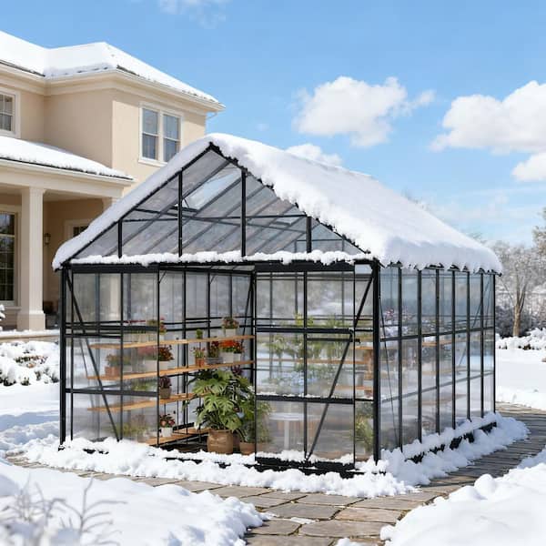 Gardenbee 10 ft. x 14 ft. Outdoor Polycarbonate Greenhouse with