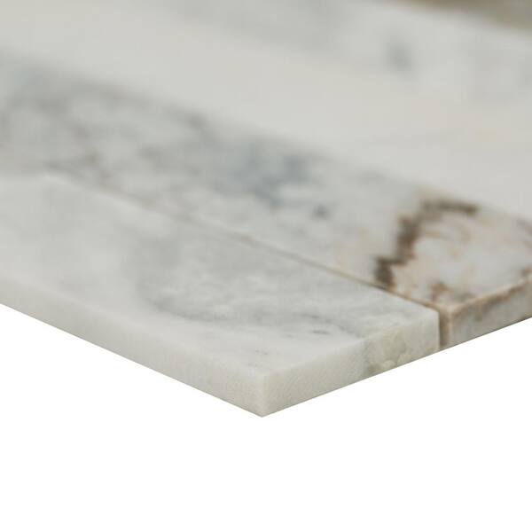 unoa 【Marble stone】No sleeve design MSI Take Home Tile Sample-Arabescato Venato Stacked 4 in. x
