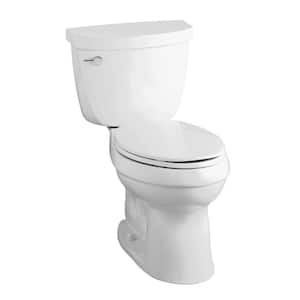 Cimarron 12 in. Rough In 2-Piece 1.6 GPF Single Flush Elongated Toilet in White Seat Not Included