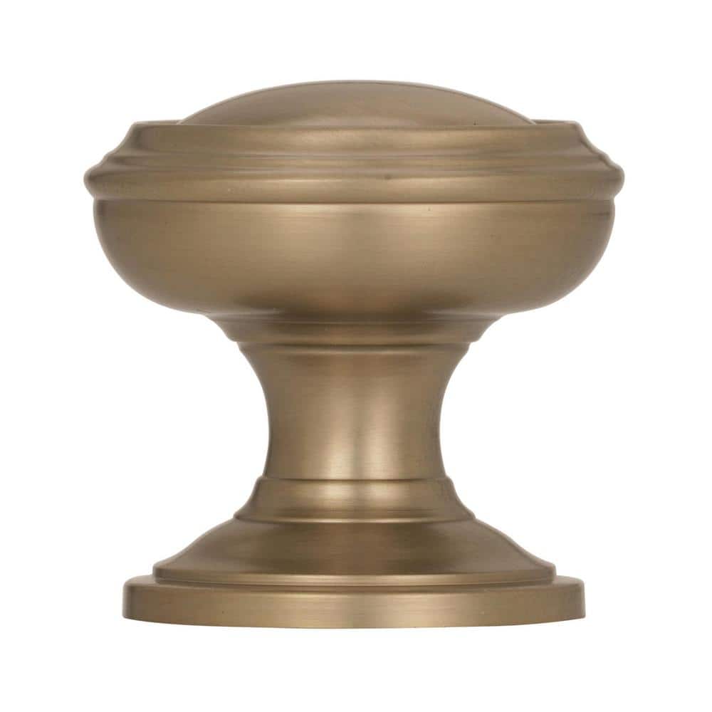 Golden Champagne Round Traditional Cabinet Knob with Mounting Hardware