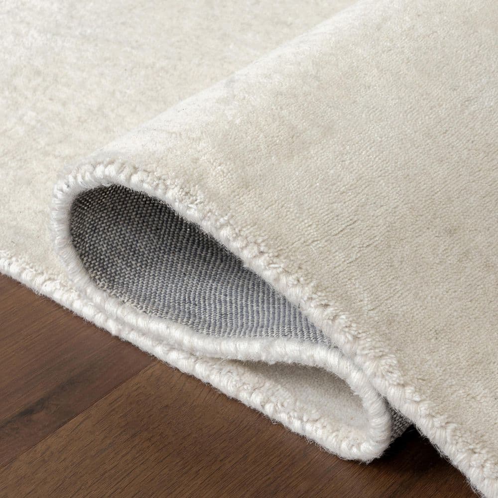Maru Ivory Handmade Wool Rectangular Area Rug 8' x 10'