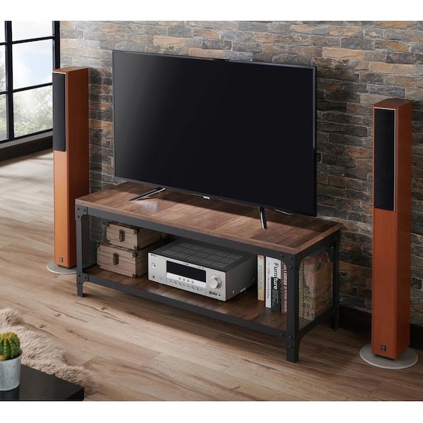 Anselme 19 in. H x 47 in. W. 6-Pair Reclaimed Oak Open Shelf Shoe Storage Bench