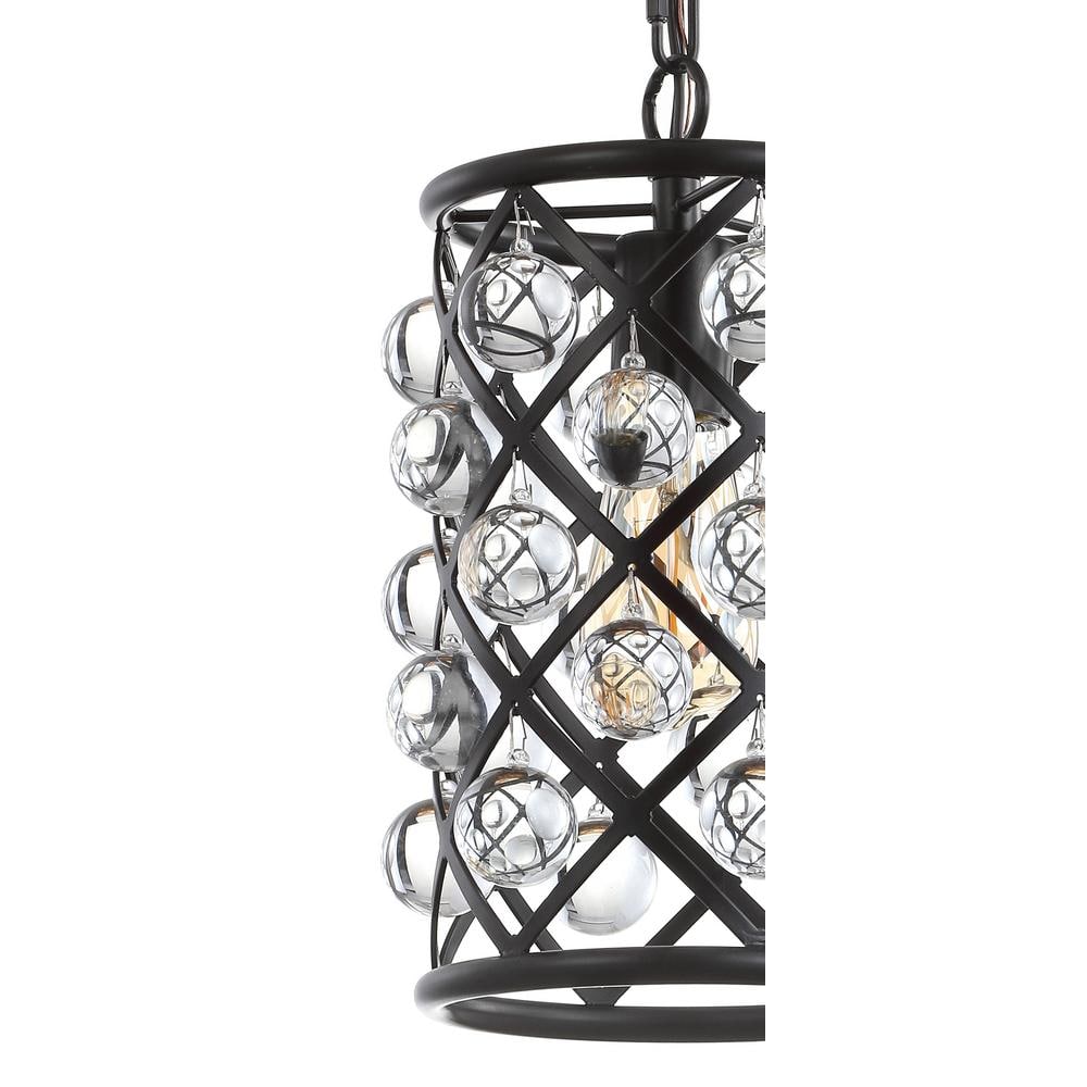 Gabrielle 8" Oil-Rubbed Bronze and Crystal LED Pendant