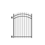 Cascade Standard-Duty 4 ft. W x 5 ft. H Black Aluminum Arched Pre-Assembled Fence Gate