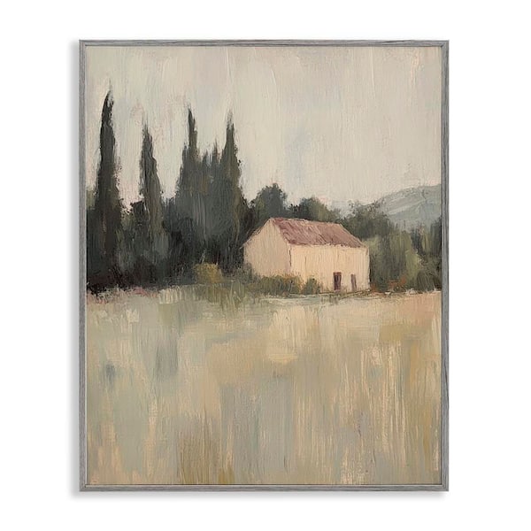 Stupell Industries Blended Nature Landscape by Petal Prints Design Gray Framed Nature Giclee Art Print 30 in. x 24 in.