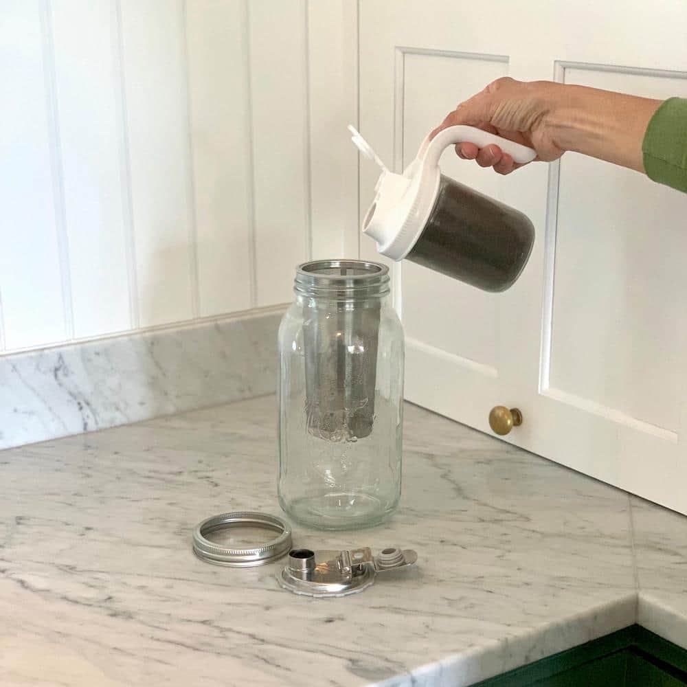 Stainless Steel Cold Brew Coffee and Tea Infuser Lid for Wide Mouth Mason Jars