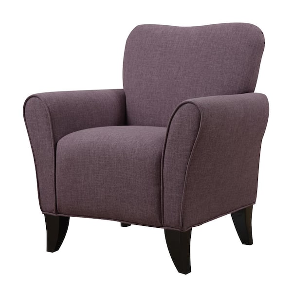 Handy Living Dantana Amethyst Purple Linen-Like Fabric Transitional Arm Chair