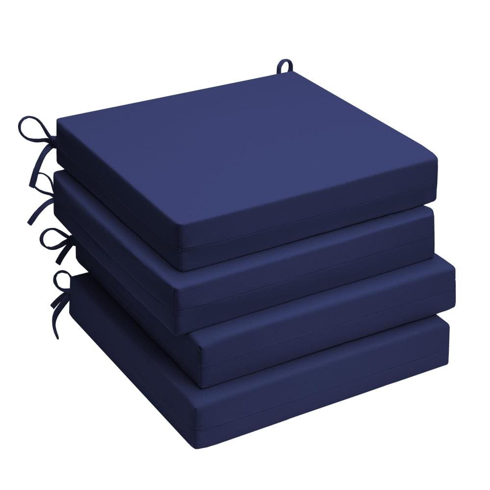 18.5 x 16 x 3 in Outdoor Chair Cushions 4 Pack Water Resistant Navy Blue price history on PriceWatchPro