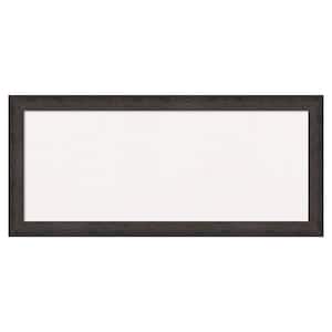 Dappled Black Brown Narrow White Corkboard 32 in. x 15 in. Bulletin Board Memo Board