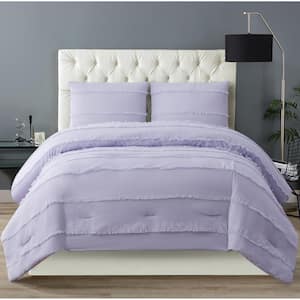 Kristen 3-Piece Lavender Polyester King Comforter Set