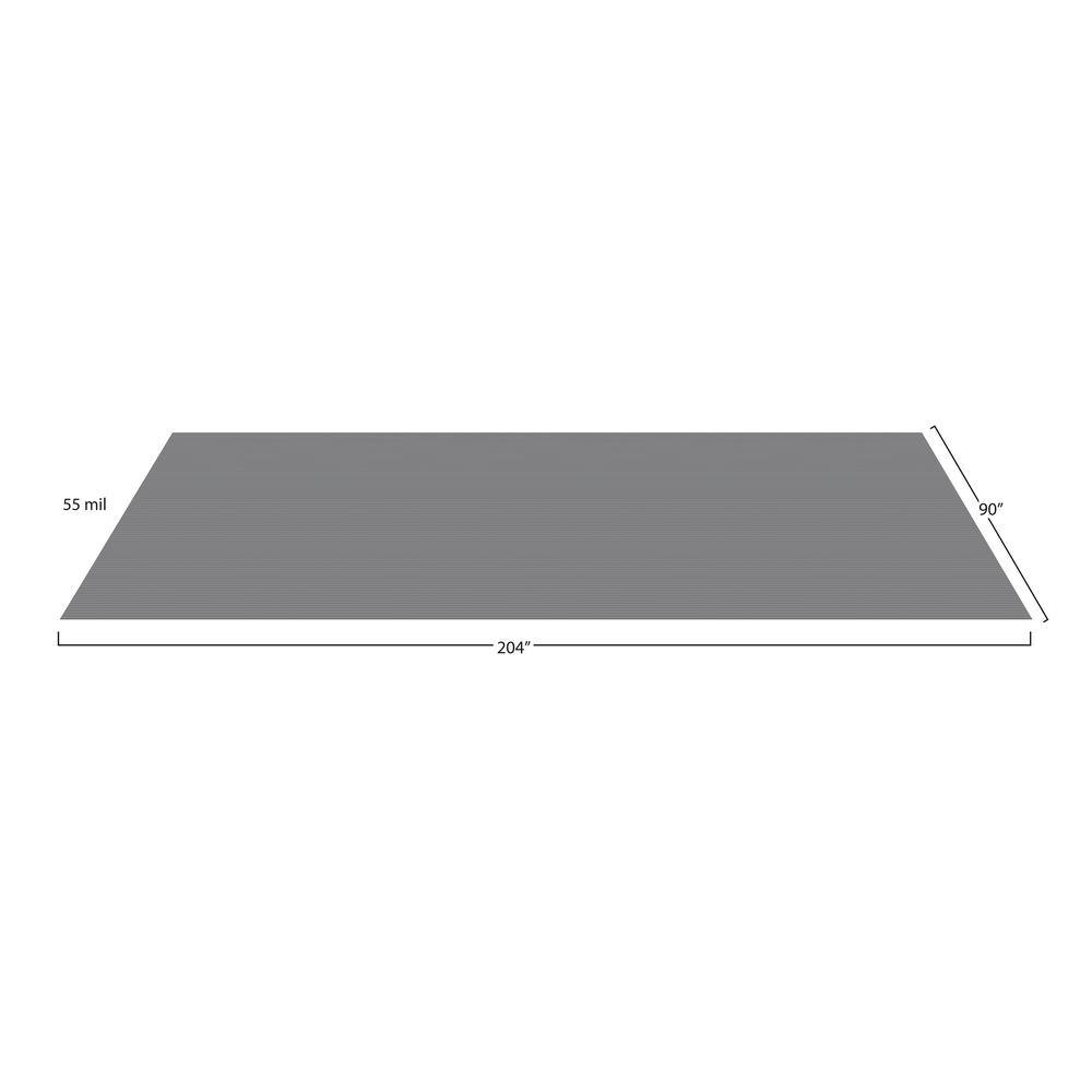 G-Floor 7.5' x 17' Ribbed Slate Grey Vinyl Garage Flooring
