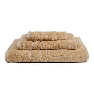 Resort 3-Piece Sand Solid 100% Turkish Cotton Bath Towel Set
