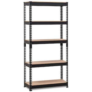 Costway 2PCS 74'' 5-Tier Metal Shelving Unit Adjustable Heavy Duty Garage  Storage Rack