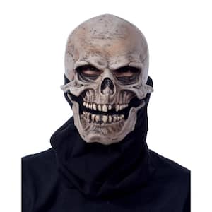 Moving Mouth Death Skeleton Grim Reaper Mask, Adult Halloween Costume, Unisex