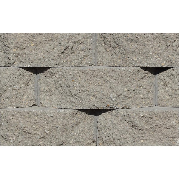 Rockwood Retaining Walls Cottage Stone 4 in. H x 12 in. W x 8.5 in. D Gray Concrete Garden Wall Block (64-Pieces/21.12 sq. ft./Pack)