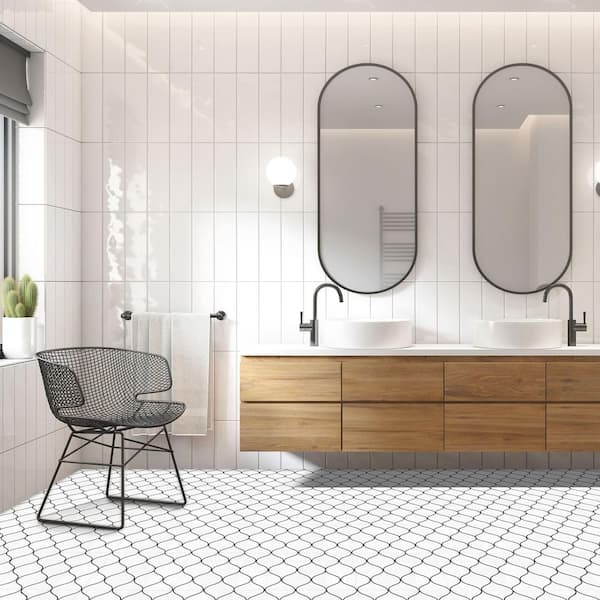 Retro 12x12 Self Adhesive Vinyl Floor Tile - Scallop - 20 Tiles/20 sq. ft.