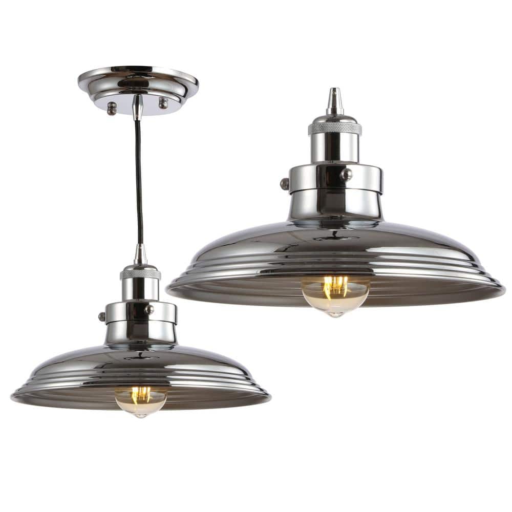 Bedford Rustic French Country Chrome Globe LED Pendant Light