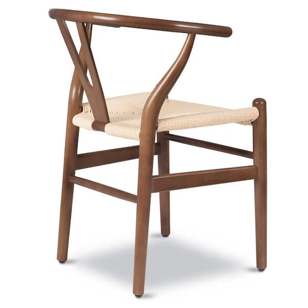 Poly and Bark Weave Walnut Chair (Set of 2) EM-109-WAL-X2