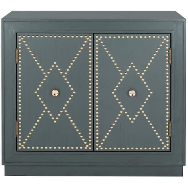 SAFAVIEH Erin 2-Door Blue/Green Nightstand Chest