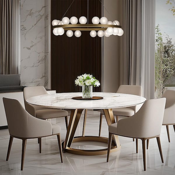 Carousel 28 in. 21-Light Integrated LED Aged Brass Chandelier with Selectable 4CCT 2700K-3000K-3500K-4000K