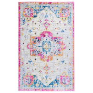 Elite Lilac 4 ft. x 6 ft. Bohemian Distressed Area Rug