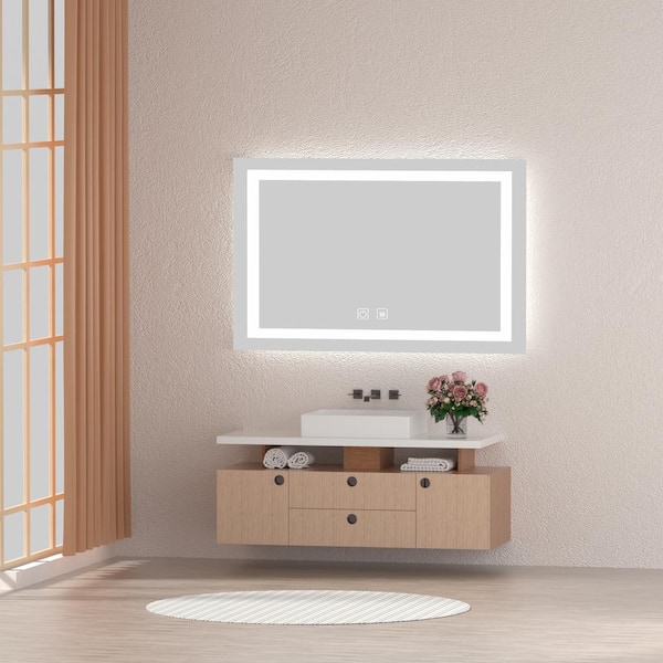 Bailey Street Home - 79-BEL-2041261 - Rectangular LED Back Lit Wall Mirror  in Clear Finish with Rocker Switch Non-Dimmable 23.5 inches W x 31.5 inches  H