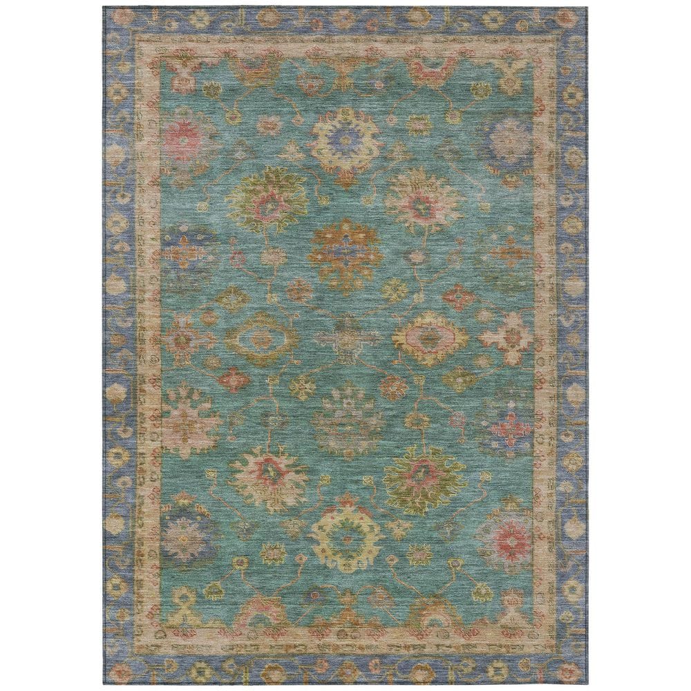 Chantille Machine Washable Indoor/Outdoor Abstract ACN2045 Teal 9 ft. x 12 ft. Area Rug price history on PriceWatchPro