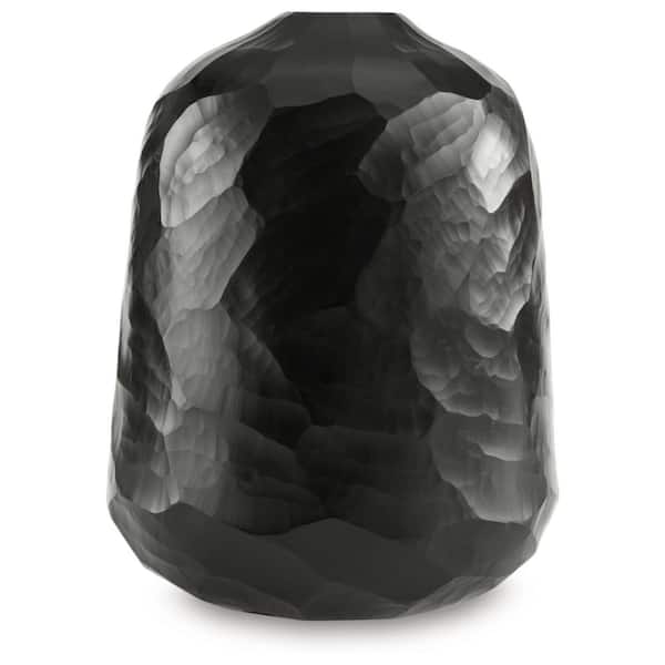Signature DESIGN BY ASHLEY Ryanford 10 in. Black Glass Bud Decorative Vase