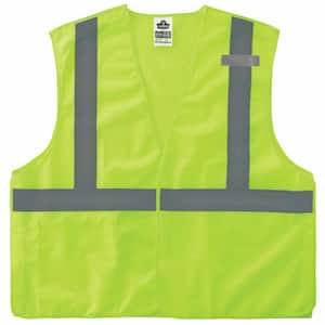 GLoWEAR Class 2 L/XL Lime Hi-Vis Type R Econo Breakaway Mesh Vest