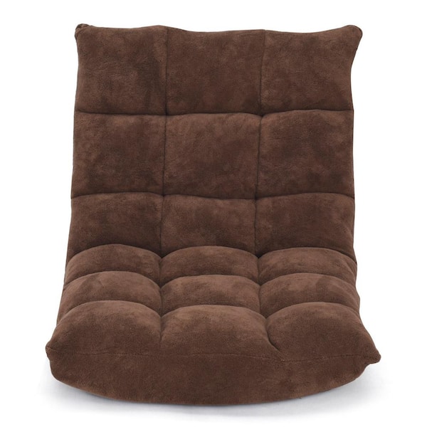 Memory Foam Floor Chair, Comfortable Back Support Lazy Sofa, Comfy for Reading Game Meditating,Teddy Fabric - 2-Seats