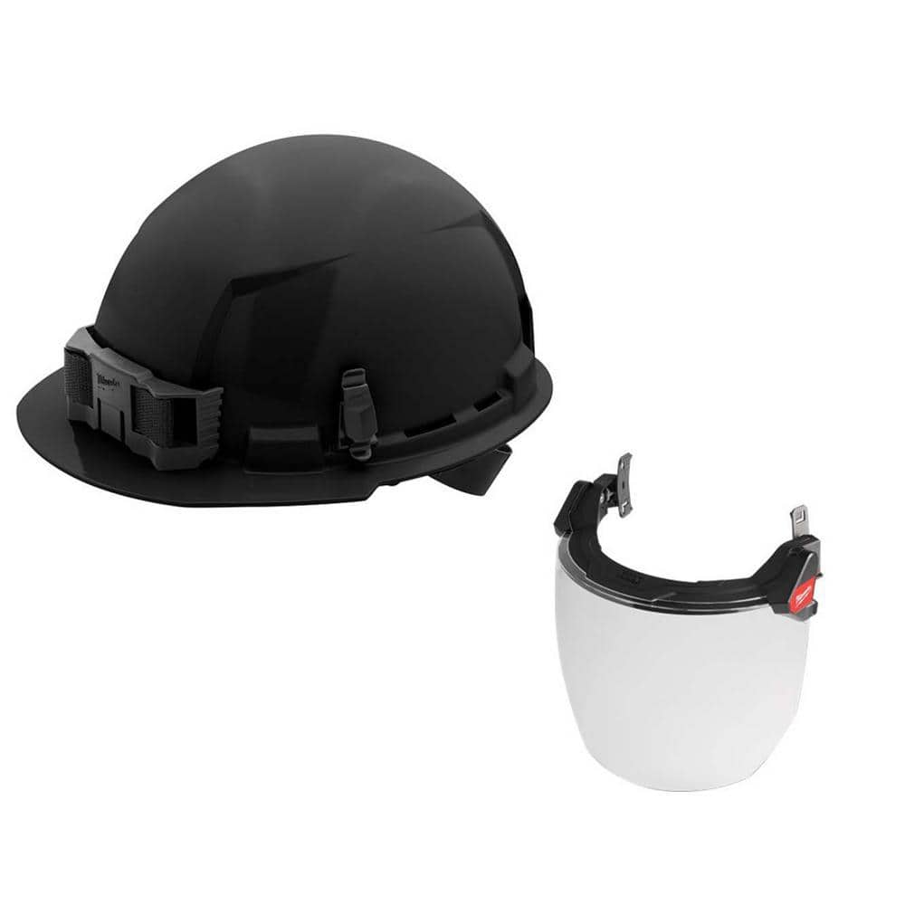 Milwaukee BOLT Black Type 1 Class E Front Brim Non Vented Hard Hat w/4 ...