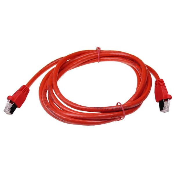 Sonovin Snagless/Molded Boot 7 Foot Color:Red 500 MHz Cat6a Red Ethernet Patch Cable 