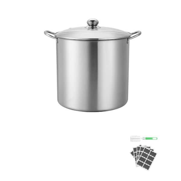 21 qt. Canning Pot with Rack and Lid, 3 Pcs, Corrosion Resistant Food Storage, Canning Tools Set, Stainless Steel