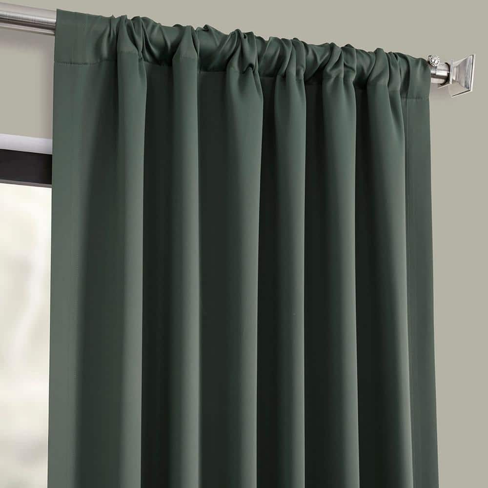 Dark Mallard Polyester Blackout 84" Window Curtain Panel
