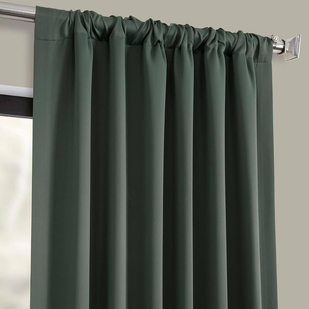 Dark Mallard Polyester Blackout Curtain Panel 50" x 96"