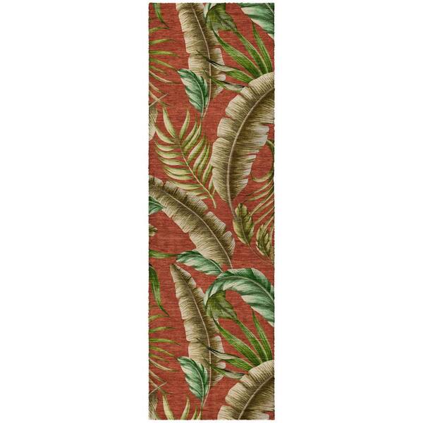 Dream Shag Premium Machine Washable Abstract ADS196 Spice 2 ft. x 7 ft. Runner Rug
