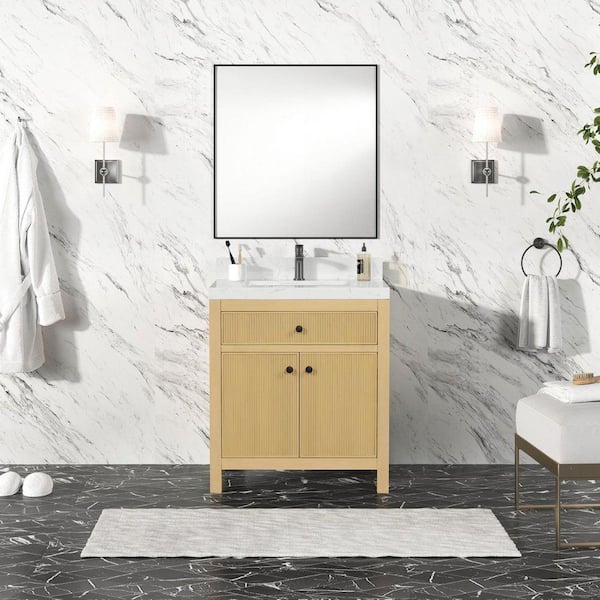 HOMEVY STUDIO Tissa 30 in. W x 22 in. D x 35 in. H Single Sink