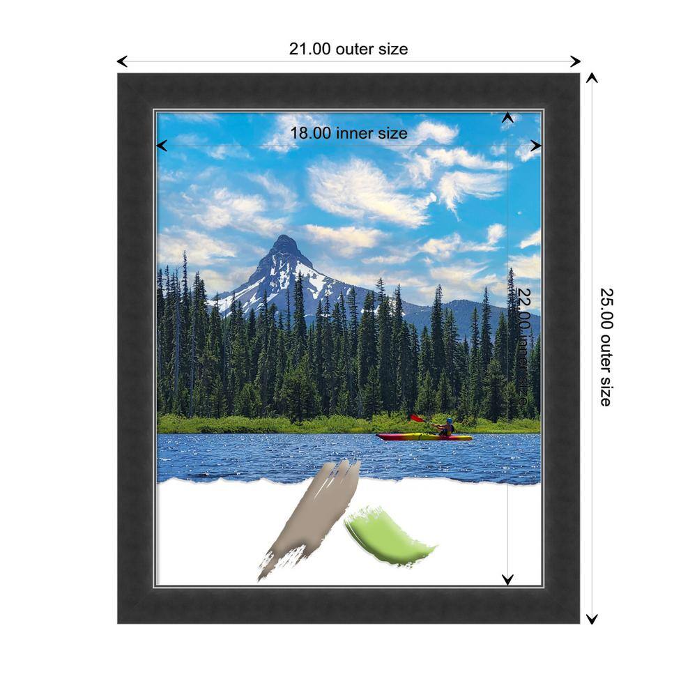 Corvino Matte Black Wood Single Photo Frame 25" x 21"