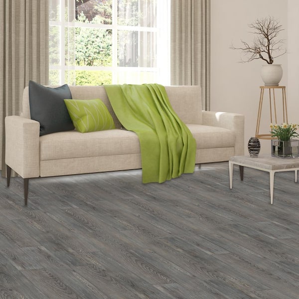 Sterling 2.0 Silver Spruce 6 in. x 36 in. Peel and Stick Vinyl Plank Flooring (15 sq. ft. / case)