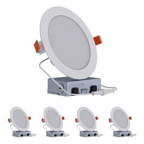 6 in. Selectable CCT for Use in New Construction/Remodel/Retrofit Installation, Integrated LED Downlight, 4-Pack