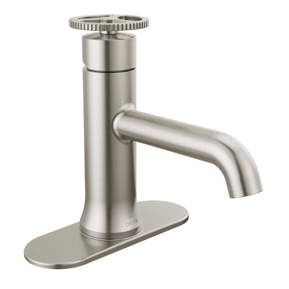 Delta Trinsic Single Handle Single Hole Bathroom Faucet With Metal Pop