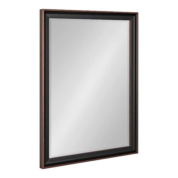Kate and Laurel Havana 20.50 in. W x 26.50 in. H Black Rectangle Traditional Framed Decorative Wall Mirror