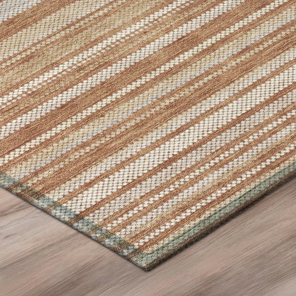 Chantille Machine Washable Indoor/Outdoor Abstract ACN3106 Rust 2 ft. x 7 ft. Runner Rug