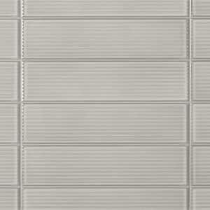 Stacy Garcia Olimar Grooved Grigio 3.93 in. x 15.74 in. Polished Porcelain Wall Tile (7.74 sq. ft./Case)